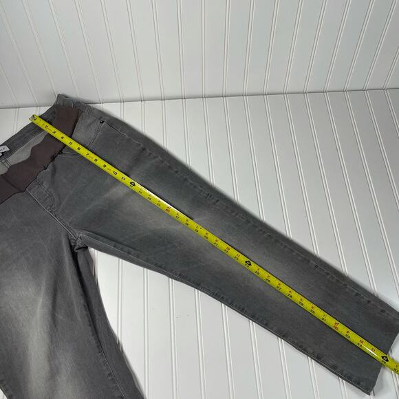 Seraphine Women's Gray Adjustable Waist Underbump Maternity Jeans Size XL - Picture 4 of 8